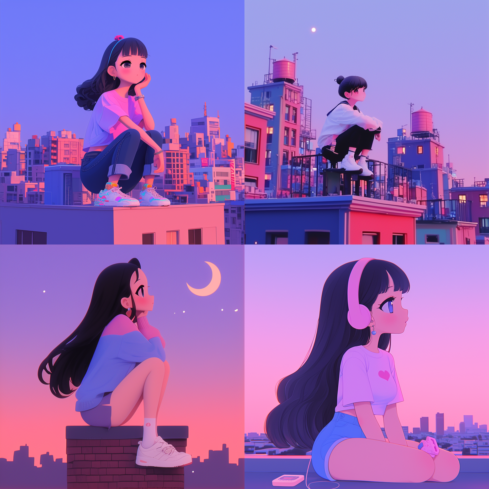 エモい90年代のcity girl | 天秤AI byGMO