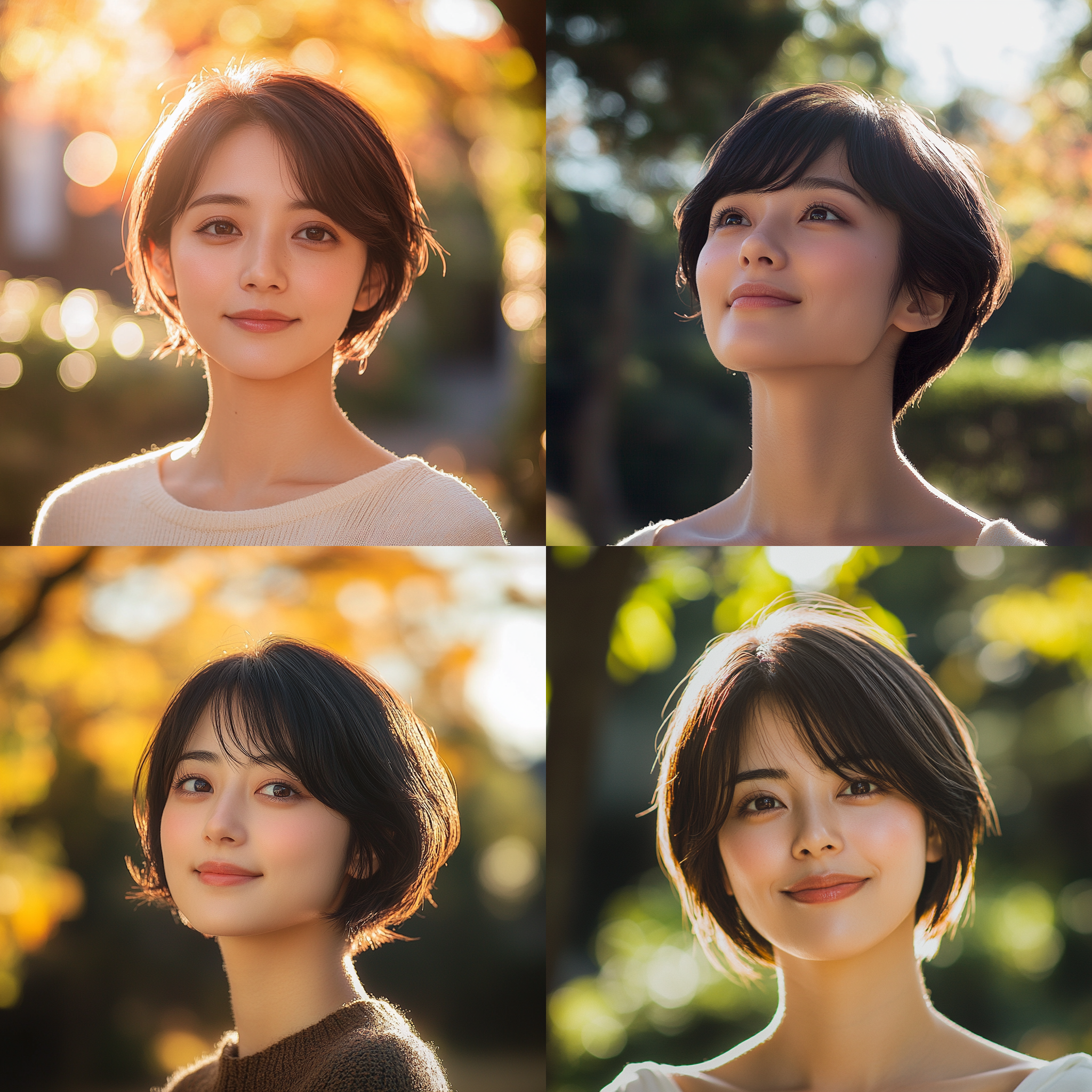 素朴で愛らしいショートヘア美女