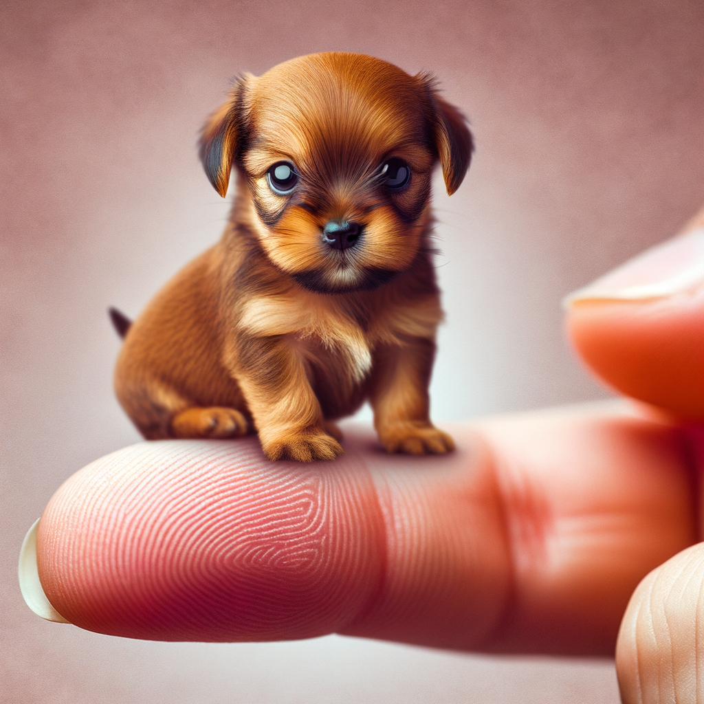 💗指の上で寛ぐ子犬💗