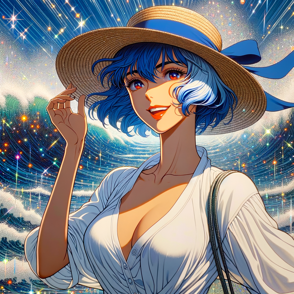 青い髪の女の子