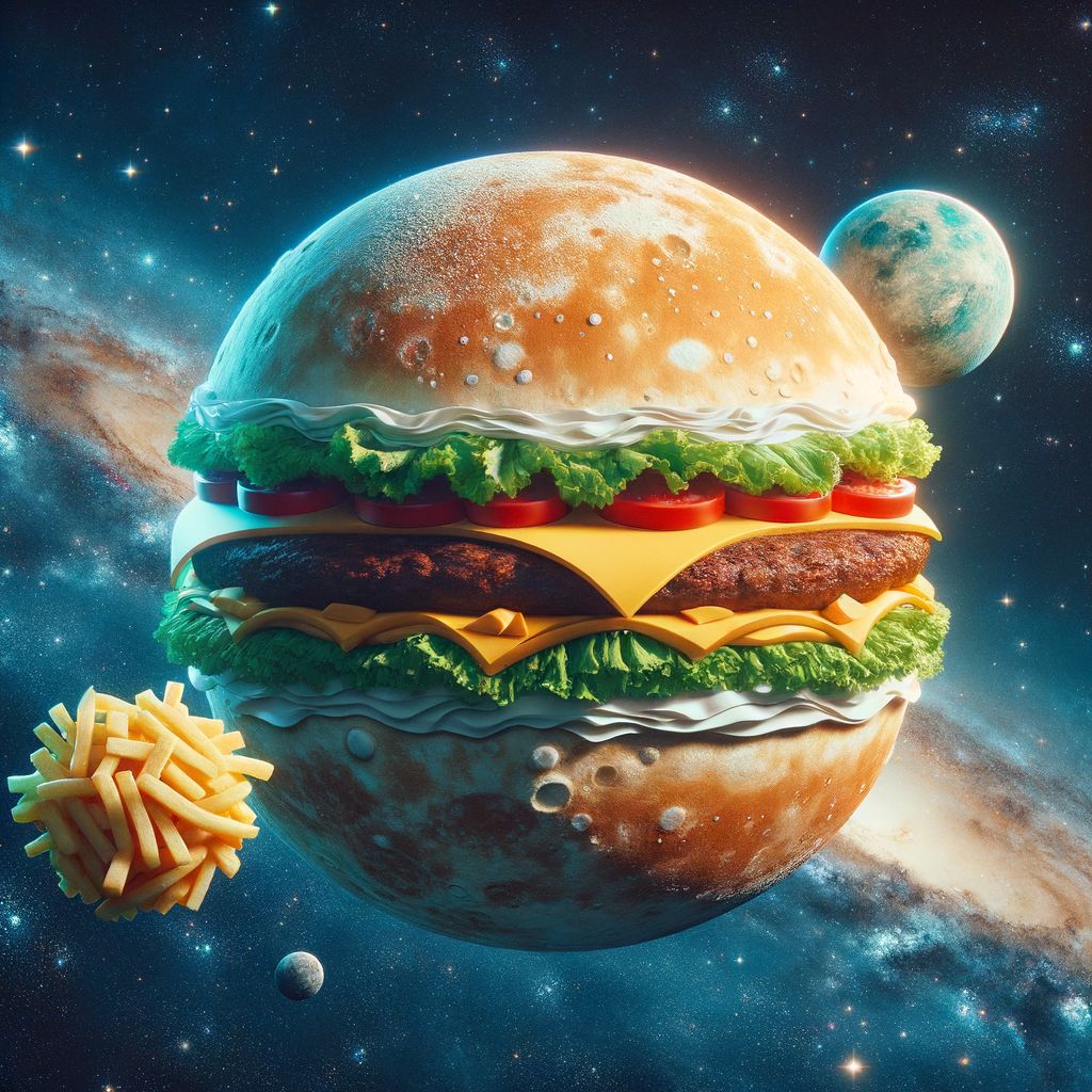 ハンバーガー型の惑星と………