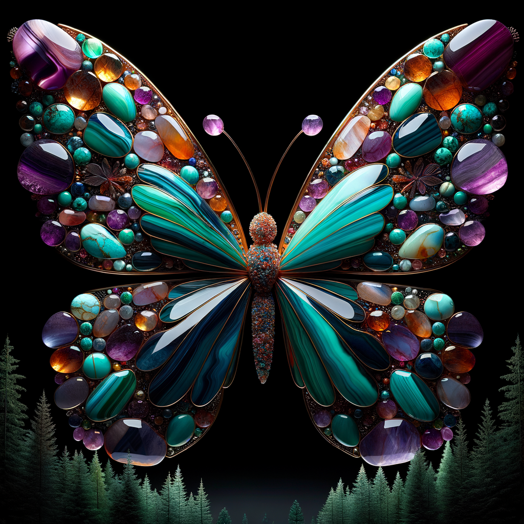 ［プロンプト公開🎁］石の蝶々🦋を描きます。